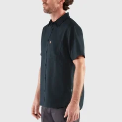 Fjallraven Shirts-Mens Ovik Travel SS Shirt - Green