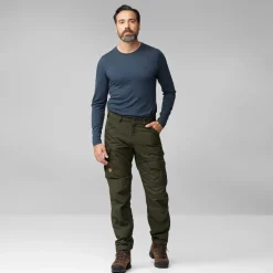 Fjallraven Trousers & Leg Wear-Mens Vidda Pro Trousers - Dark Olive-Black