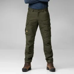 Fjallraven Trousers & Leg Wear-Mens Vidda Pro Trousers - Dark Olive-Black