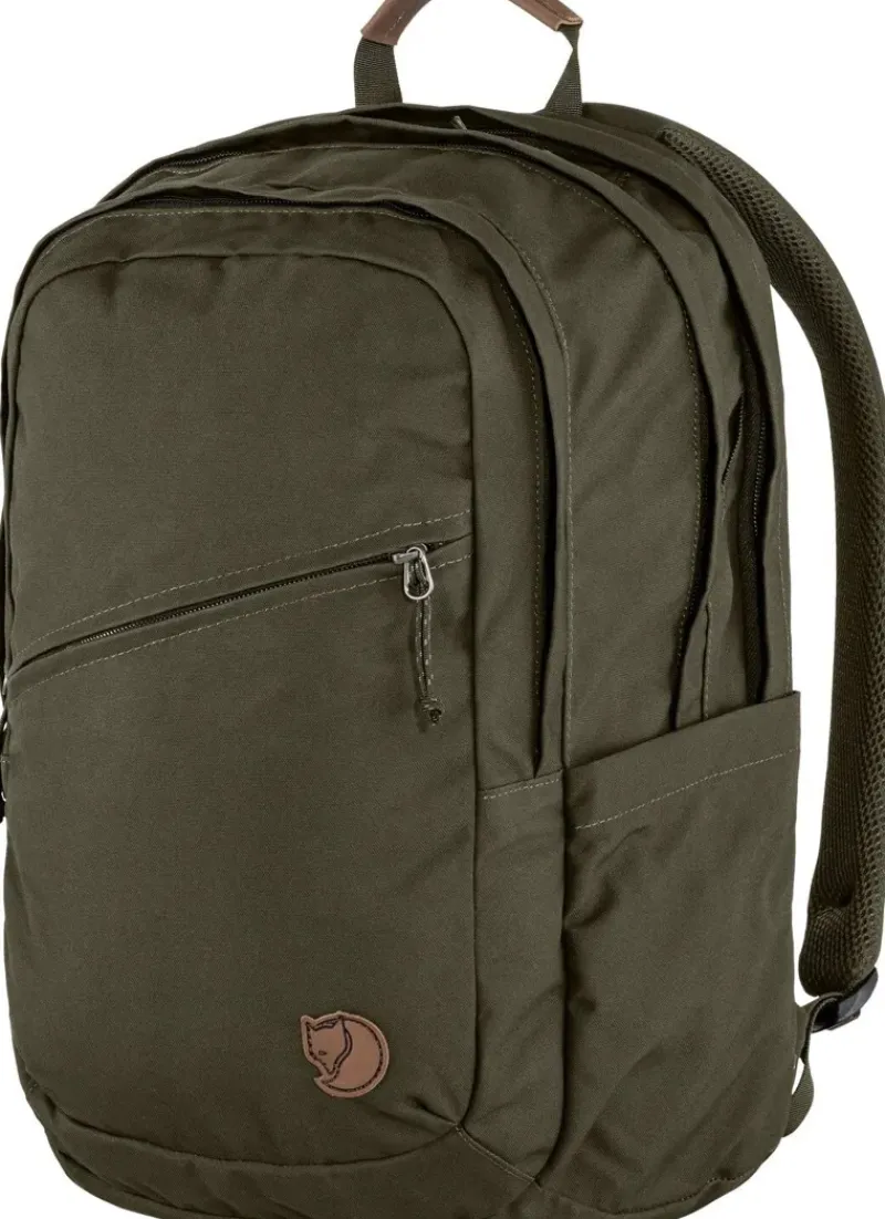 Fjallraven Day Packs-Raven 28L Rucksack - Dark Olive