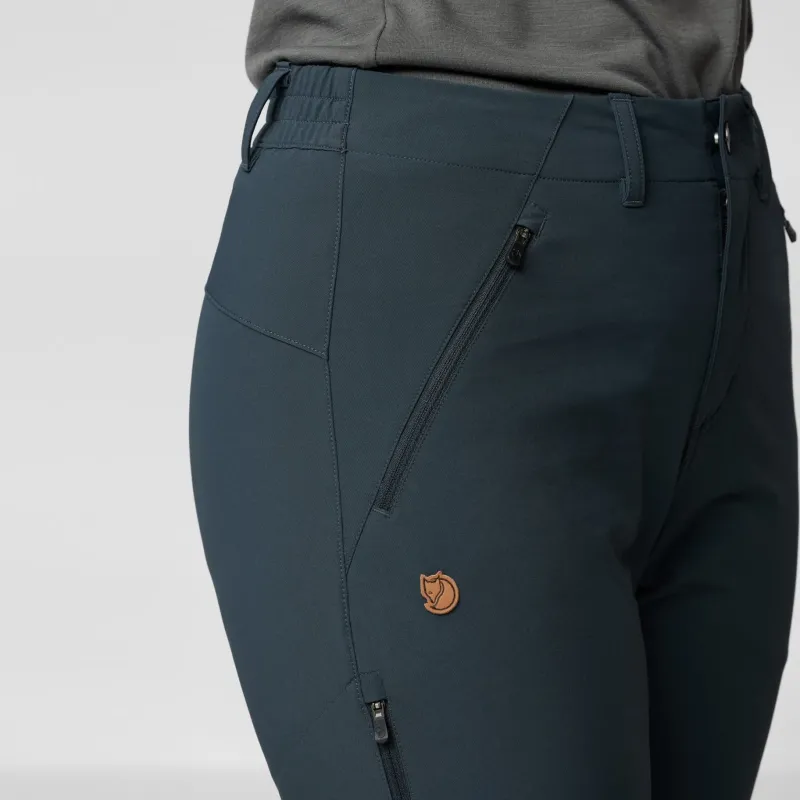 Fjallraven Trousers & Leggings-Womens Abisko Trail Stretch Trousers - Dark Navy