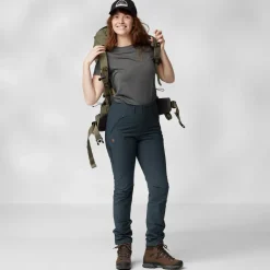 Fjallraven Trousers & Leggings-Womens Abisko Trail Stretch Trousers - Dark Navy
