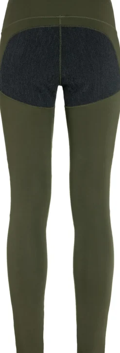 Fjallraven Trousers & Leggings-Womens Abisko Trekking Tights HD - Deep Forest