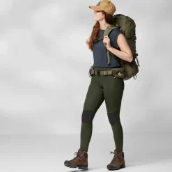 Fjallraven Trousers & Leggings-Womens Abisko Trekking Tights HD - Deep Forest