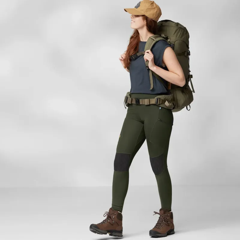 Fjallraven Trousers & Leggings-Womens Abisko Trekking Tights HD - Deep Forest