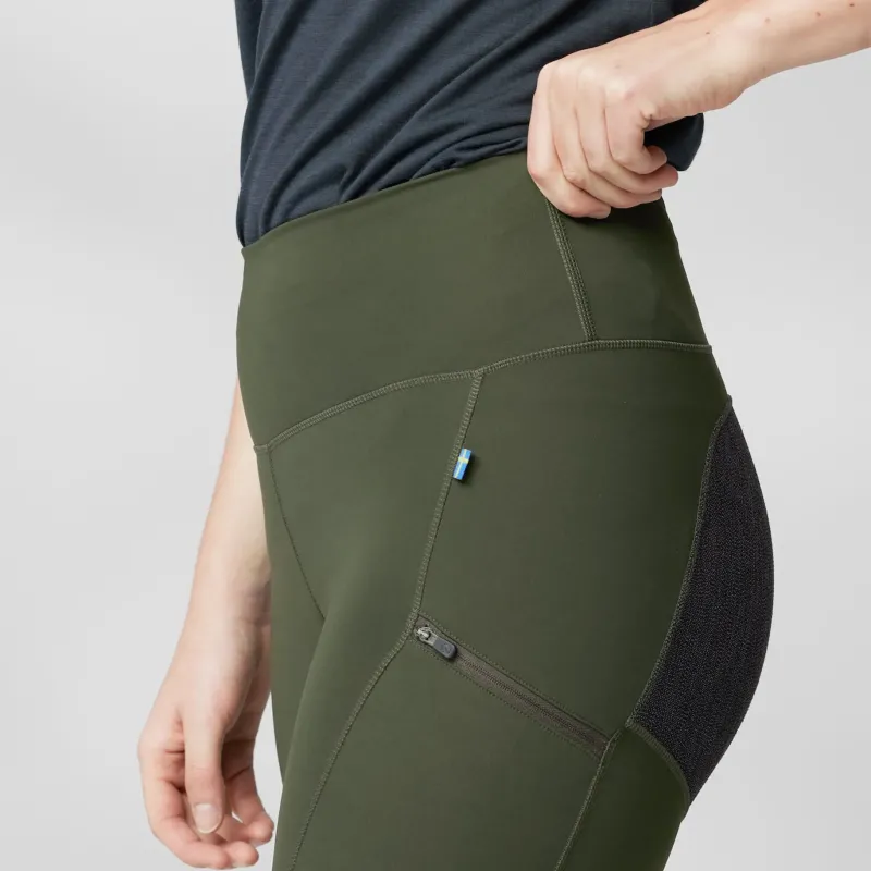 Fjallraven Trousers & Leggings-Womens Abisko Trekking Tights HD - Deep Forest