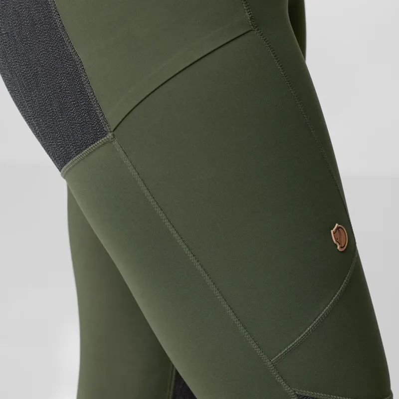 Fjallraven Trousers & Leggings-Womens Abisko Trekking Tights HD - Deep Forest