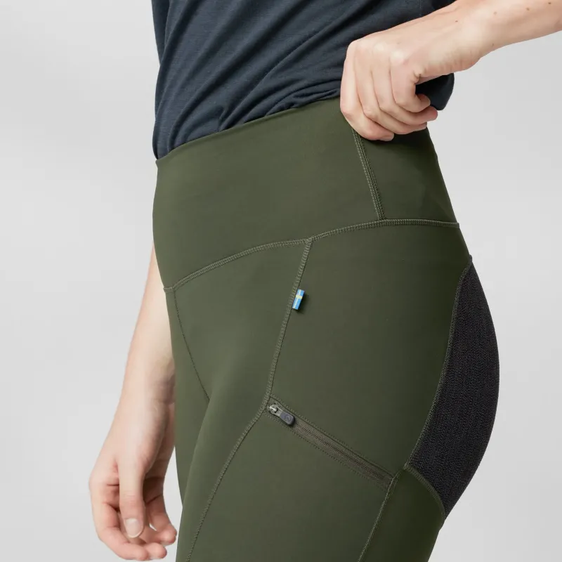 Fjallraven Trousers & Leggings-Womens Abisko Trekking Tights HD - Black