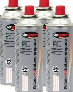 Go Gas Stove Accessories-227gm Bayonet Butane Cartridge - 4 Pack