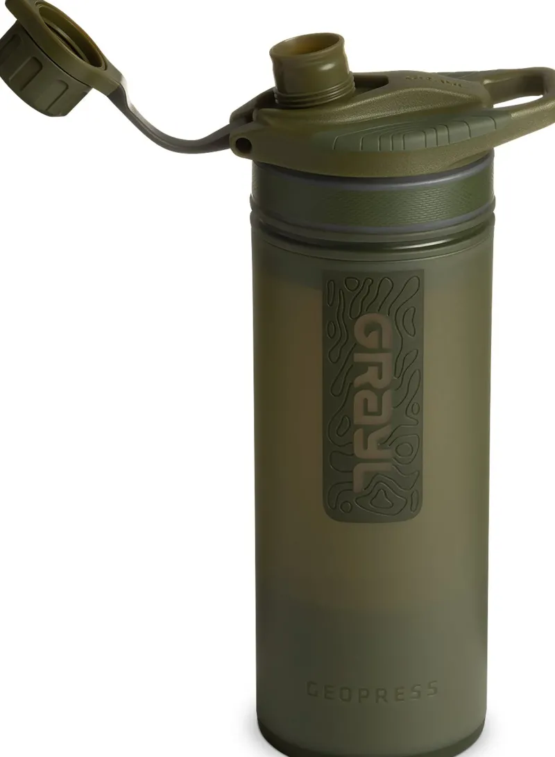 Grayl Water Purification-GeoPress Purifier Bottle - Olive Drab