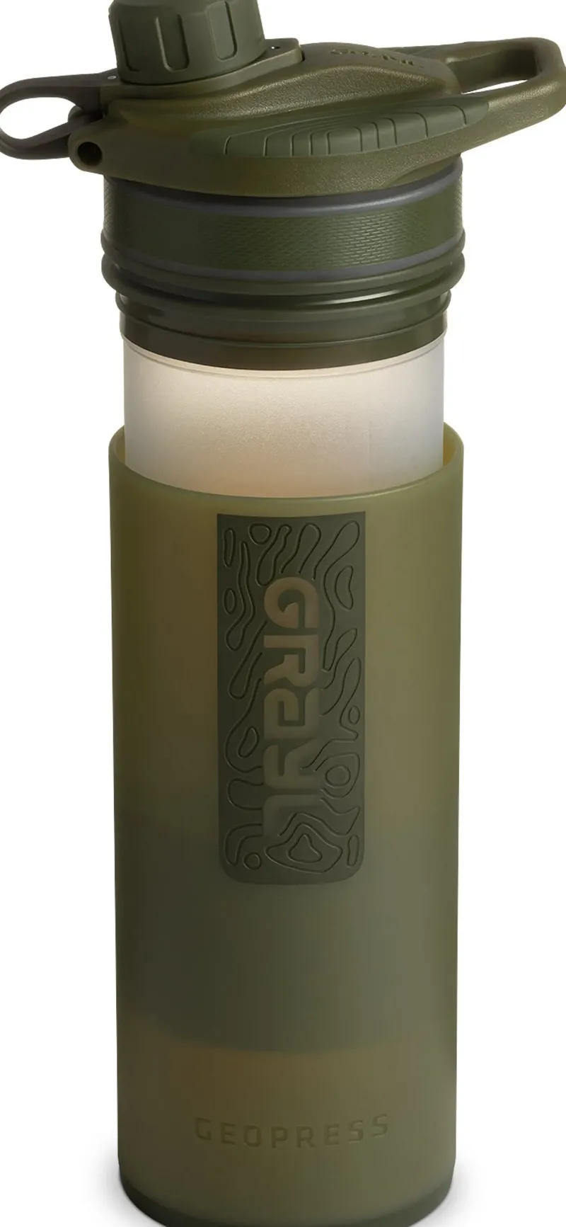 Grayl Water Purification-GeoPress Purifier Bottle - Olive Drab