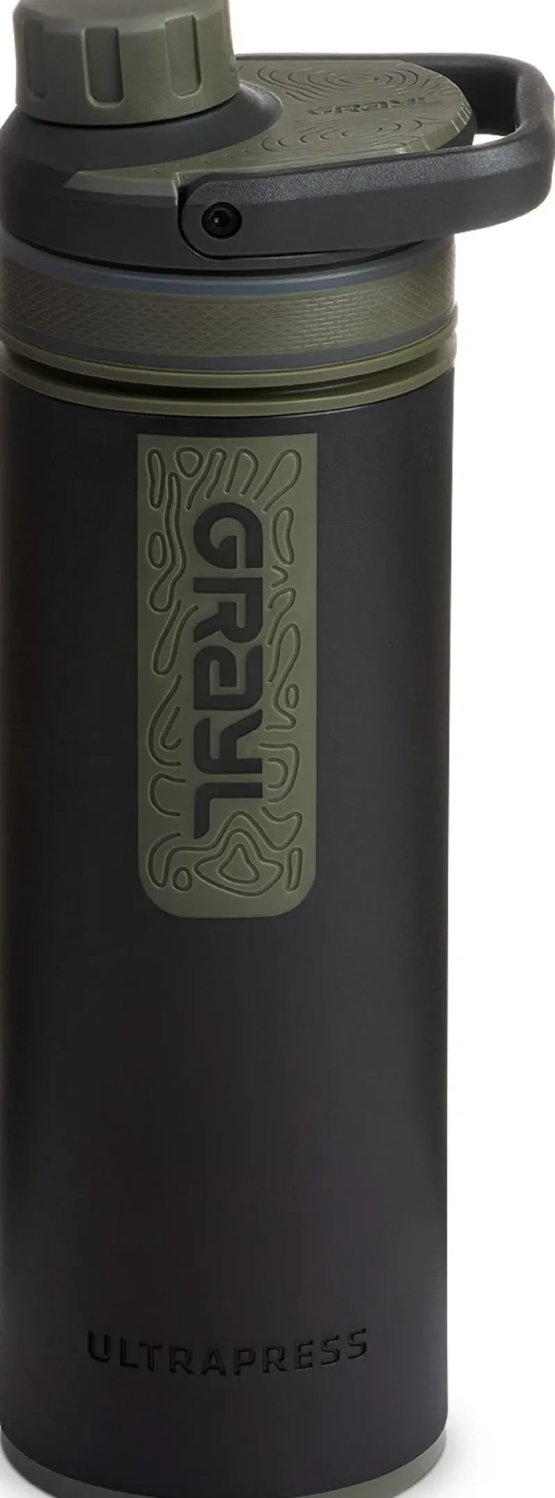 Grayl Water Purification-UltraPress Purifier Bottle - Camp Black