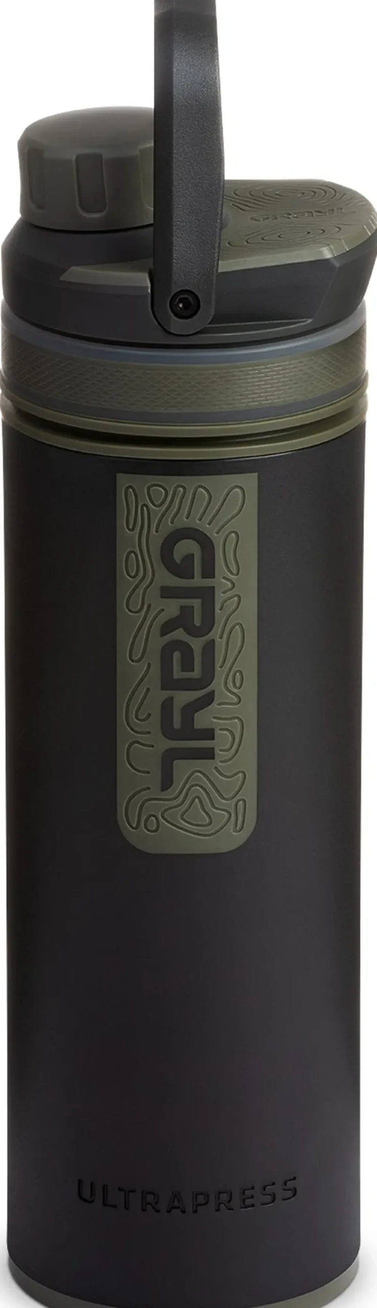 Grayl Water Purification-UltraPress Purifier Bottle - Camp Black
