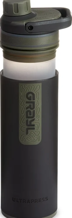 Grayl Water Purification-UltraPress Purifier Bottle - Camp Black