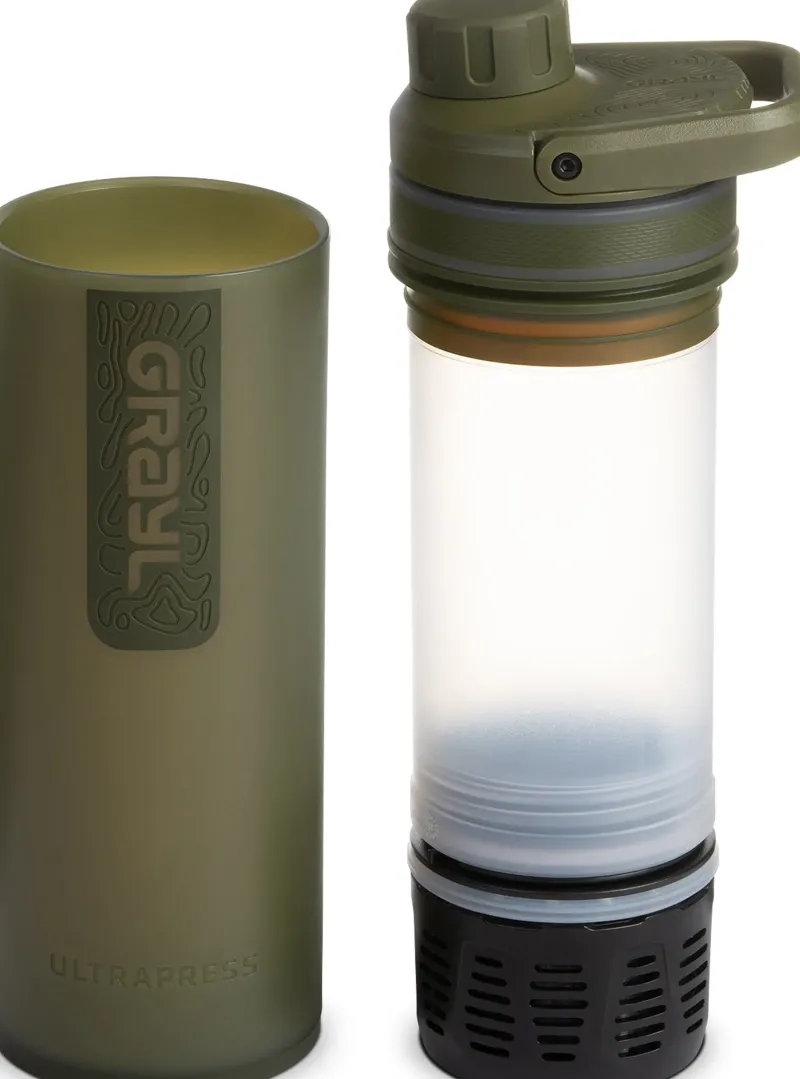Grayl Water Purification-UltraPress Purifier Bottle - Olive Drab