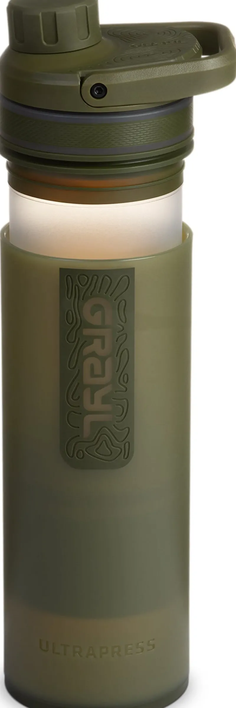 Grayl Water Purification-UltraPress Purifier Bottle - Olive Drab