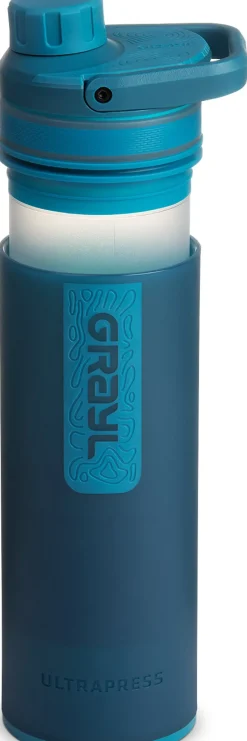 Grayl Water Purification-UltraPress Purifier Bottle - Forest Blue