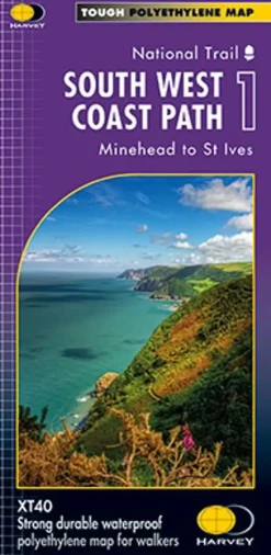 Harvey's Maps And Books-Harvey South West Coast Path 1 - Minehead to St Ives