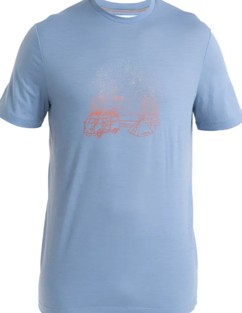Icebreaker T-Shirts & Baselayers-Mens Merino 150 Tech Lite III SS Tee - Van Camp - Kyanite