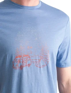 Icebreaker T-Shirts & Baselayers-Mens Merino 150 Tech Lite III SS Tee - Van Camp - Kyanite