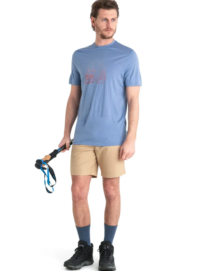 Icebreaker T-Shirts & Baselayers-Mens Merino 150 Tech Lite III SS Tee - Van Camp - Kyanite