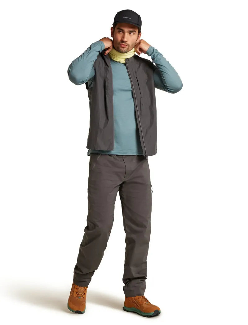Icebreaker T-Shirts & Baselayers-Mens 200 Oasis Long Sleeved Crewe Top - Blue Ash
