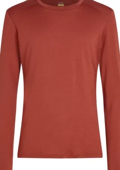 Icebreaker T-Shirts & Baselayers-Mens 200 Oasis Long Sleeved Crewe Top - Jasper
