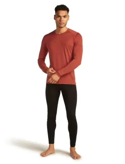 Icebreaker T-Shirts & Baselayers-Mens 200 Oasis Long Sleeved Crewe Top - Jasper