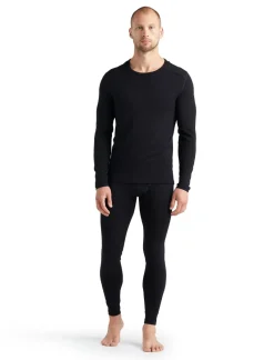 Icebreaker T-Shirts & Baselayers-Mens 260 Tech Long Sleeved Crewe Top - Black