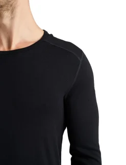Icebreaker T-Shirts & Baselayers-Mens 260 Tech Long Sleeved Crewe Top - Black