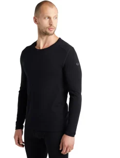 Icebreaker T-Shirts & Baselayers-Mens 260 Tech Long Sleeved Crewe Top - Black
