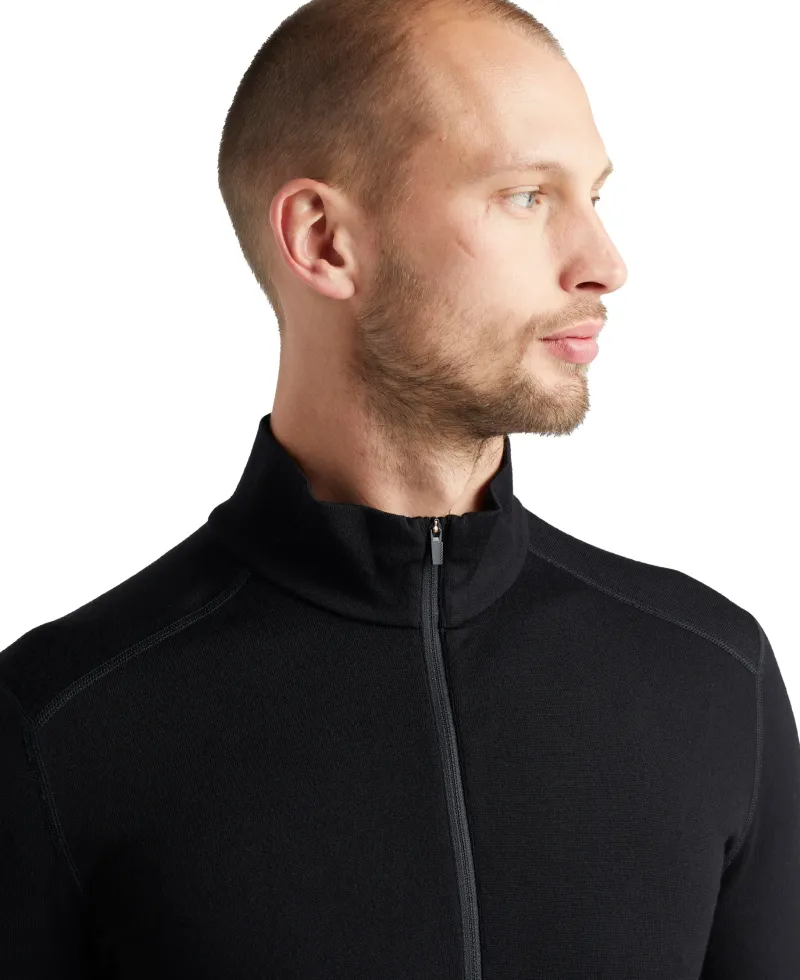 Icebreaker T-Shirts & Baselayers-Mens 260 Tech LS Half Zip Top - Black