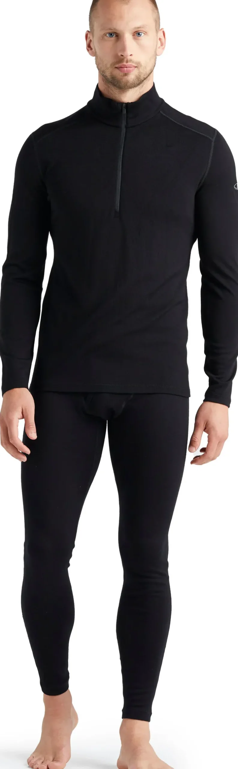 Icebreaker T-Shirts & Baselayers-Mens 260 Tech LS Half Zip Top - Black