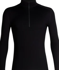 Icebreaker T-Shirts & Baselayers-Mens 260 Tech LS Half Zip Top - Black