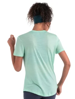 Icebreaker T-Shirts & Baselayers-Womens Merino 125 Cool-Lite Sphere III SS Scoop Tee - Glass