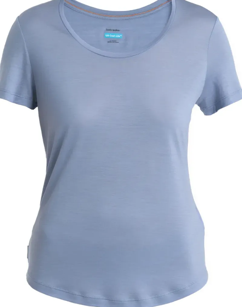 Icebreaker T-Shirts & Baselayers-Womens Merino 125 Cool-Lite Sphere III SS Scoop Tee - Kyanite