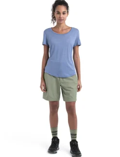 Icebreaker T-Shirts & Baselayers-Womens Merino 125 Cool-Lite Sphere III SS Scoop Tee - Kyanite