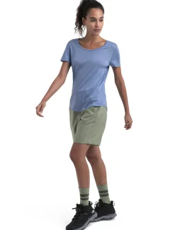 Icebreaker T-Shirts & Baselayers-Womens Merino 125 Cool-Lite Sphere III SS Scoop Tee - Kyanite