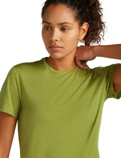 Icebreaker T-Shirts & Baselayers-Womens Merino 125 Cool-Lite Sphere III SS Tee - Olive