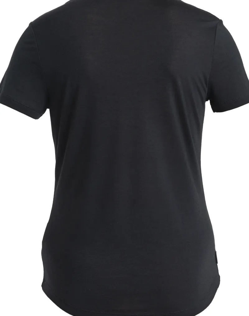 Icebreaker T-Shirts & Baselayers-Womens Merino 125 Cool-Lite Sphere III SS Scoop Tee - Black
