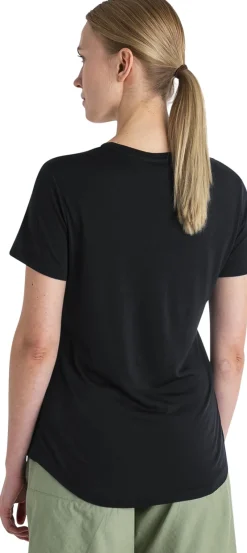 Icebreaker T-Shirts & Baselayers-Womens Merino 125 Cool-Lite Sphere III SS Scoop Tee - Black