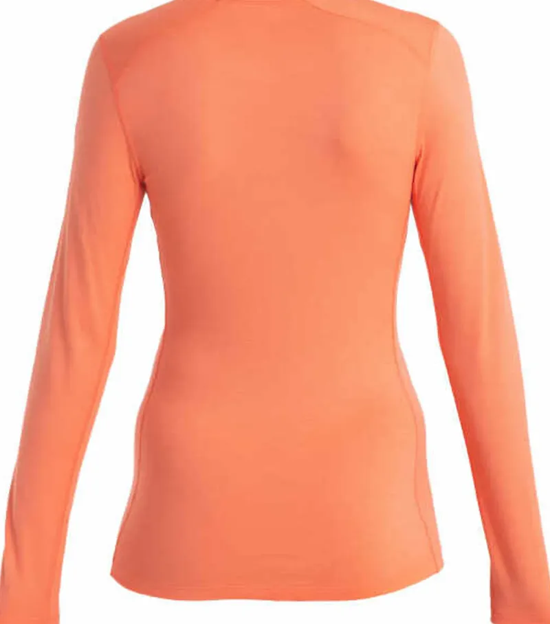 Icebreaker T-Shirts & Baselayers-Womens 200 Oasis LS Crewe Top - Tang