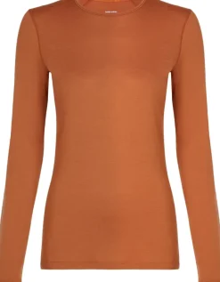 Icebreaker T-Shirts & Baselayers-Womens 200 Oasis LS Crewe Top - Dusty Clay