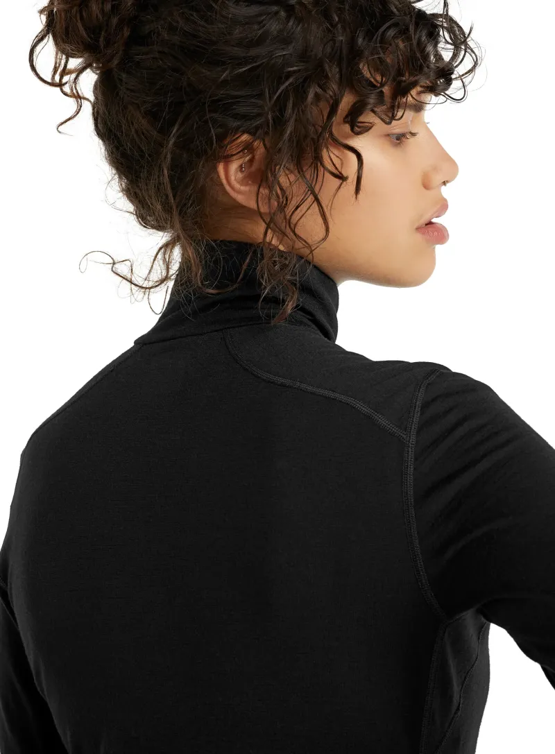 Icebreaker T-Shirts & Baselayers-Womens 200 Oasis LS Half Zip Top - Black