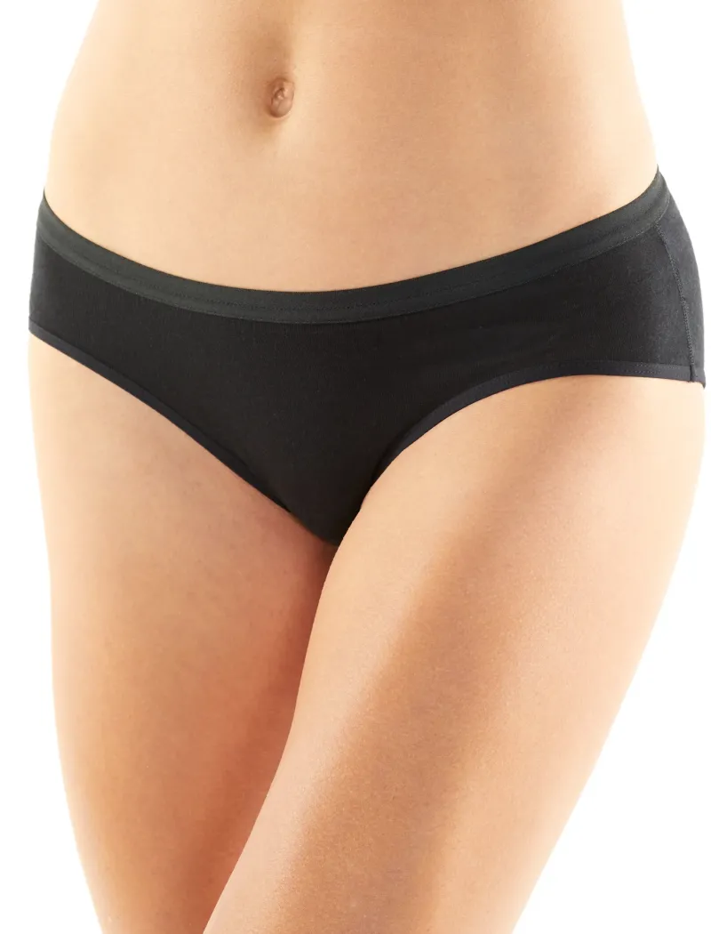 Icebreaker Underwear-Womens Siren Hipkini Briefs - Black