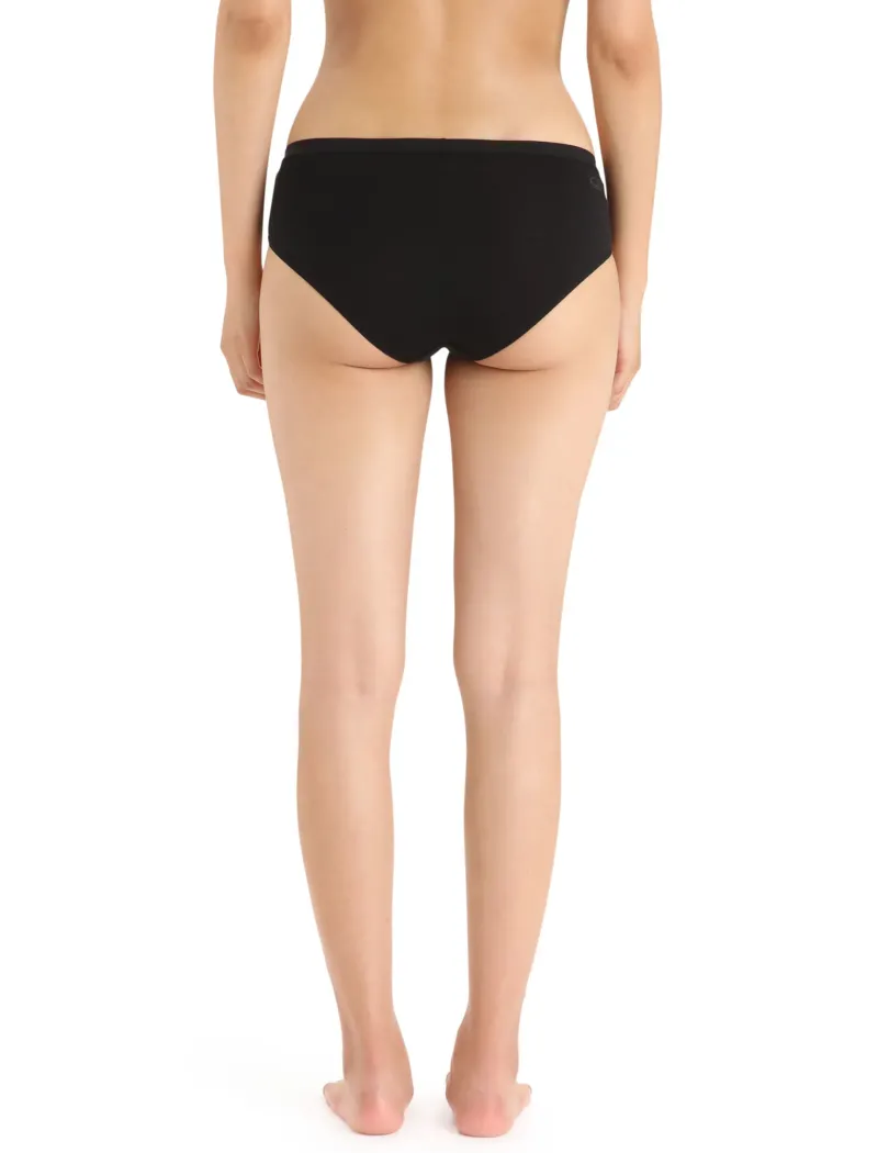 Icebreaker Underwear-Womens Siren Hipkini Briefs - Black
