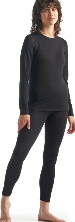 Icebreaker T-Shirts & Baselayers-Womens 260 Tech Long Sleeved Crewe Top - Black
