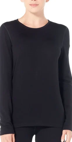 Icebreaker T-Shirts & Baselayers-Womens 260 Tech LS Crewe - Midnight Navy