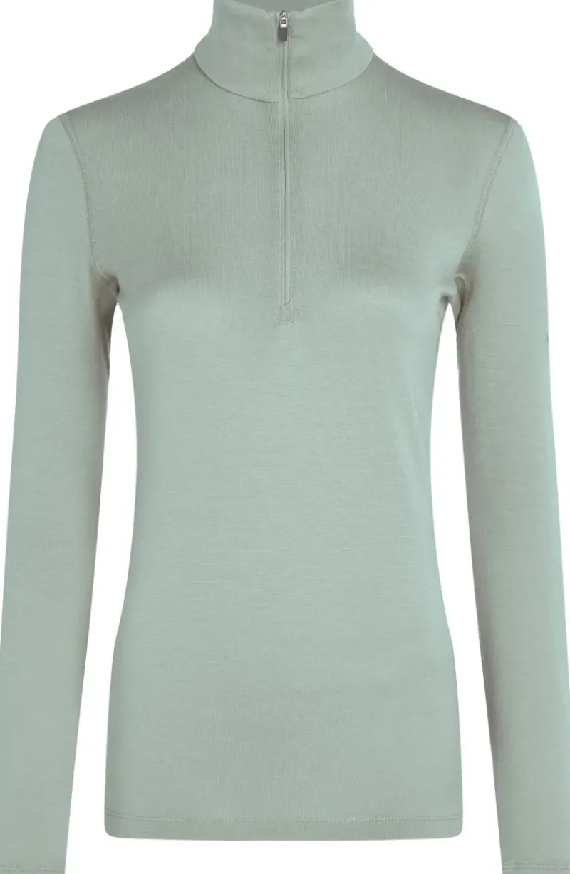 Icebreaker T-Shirts & Baselayers-Womens 260 Tech LS Half Zip Top - Moss