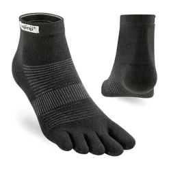 Injinji Socks|Socks-Unisex Run Lightweight Mini Crew Toe Socks - Black